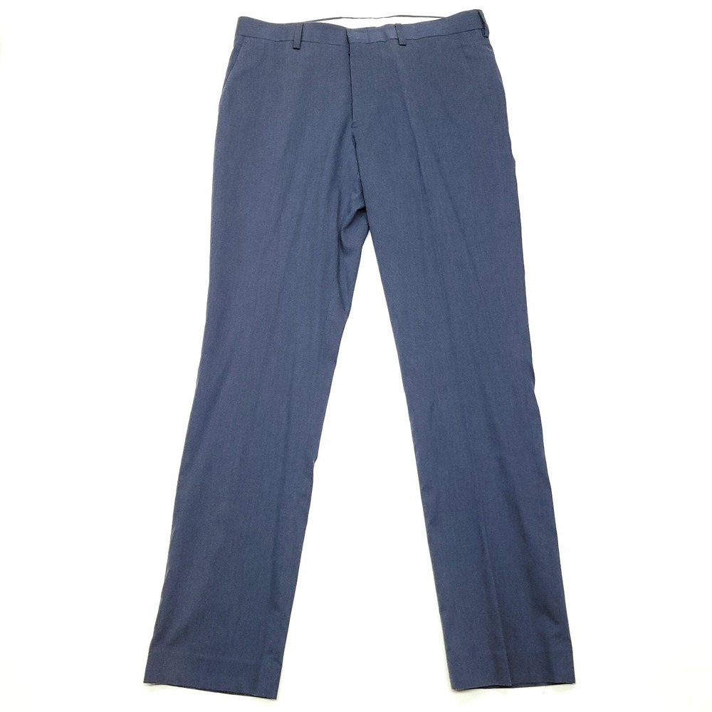 J Crew Pants Men 31 x 31‎ Blue Ludlow Flat Front Somelos Cotton Slim Trouser